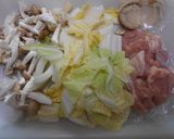 鶏肉と白菜入りトマト味の鍋焼きうどん作り方2写真
