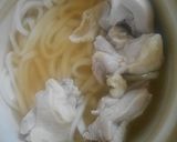 鶏肉と白菜入りトマト味の鍋焼きうどん作り方5写真