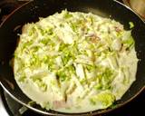白菜とベーコンのクリームパスタ作り方5写真