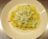 白菜とベーコンのクリームパスタ作り方7写真