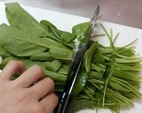 ほうれん草サラダ♥舞茸とベーコンのせ作り方1写真