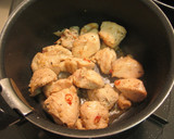 ぶつ切りねぎと鶏肉の醤油炒め煮作り方3写真