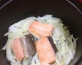 簡単☆銀鮭みそ漬け・玉ねぎの蒸し焼き作り方7写真