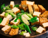 厚揚げのエノキとネギの胡麻味噌炒め作り方2写真