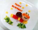 1歳のお誕生日プレート♡アンパンマン作り方5写真