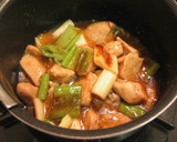 ぶつ切りねぎと鶏肉の醤油炒め煮作り方5写真