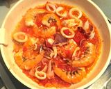 押し麦のシーフードパエリア作り方4写真