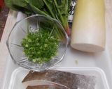 甘口タラのオリーブ油焼き・ねぎおろし添え作り方1写真