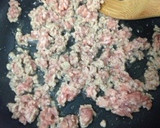 簡単☆小松菜と挽き肉の中華風味噌炒め作り方2写真