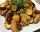鶏むね肉とサツマイモの揚げ焼き煮！作り方7写真