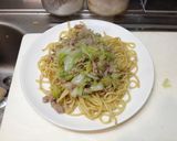 ひき肉と白菜の混ぜ麺風あんかけ焼きそば作り方8写真