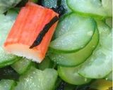 胡瓜とかにかま、わかめのわさび酢和え。作り方6写真