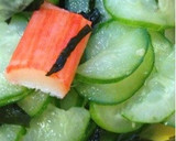 胡瓜とかにかま、わかめのわさび酢和え。作り方6写真