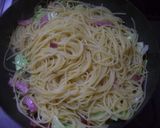 キャベツとベーコンのペペロンチーノ作り方4写真