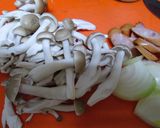 しめじの和風にんにく醤油パスタ作り方1写真