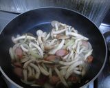 しめじの和風にんにく醤油パスタ作り方3写真