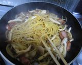 しめじの和風にんにく醤油パスタ作り方5写真