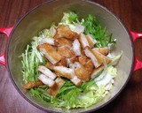 白菜と水菜とさつま揚げのさっと煮♪作り方1写真