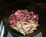 つるむらさきのぴり辛味噌牛(猪）鍋作り方3写真