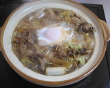 煮込みすき焼き風鍋焼きうどん作り方5写真