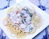 ベーコンとエリンギのカルボナーラパスタ♪作り方7写真