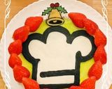 クリスマスケーキ♡苺でリース風♫作り方1写真