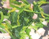 ホウレン草とベーコンの中華風パスタ作り方4写真