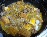 豚肉と厚揚げの柳川風作り方5写真