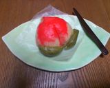 桃饅頭　と　抹茶万寿作り方22写真