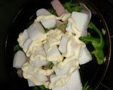 お弁当用☆はんぺん彩りマヨ炒め作り方3写真