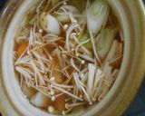 鶏肉とキャベツ入り中華蒸し麺鍋作り方8写真