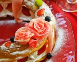 HMで簡単♡シューケーキのXmasリース作り方10写真