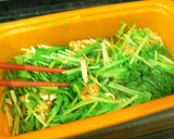 電子レンジで★水菜と揚げの煮びたし作り方4写真