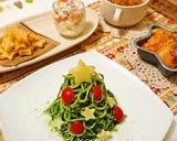 クリスマスに♪パスタdeクリスマスツリー作り方6写真