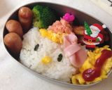 簡単！キャラ弁☆クリスマス☆キティ弁当作り方8写真