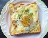 お好み焼き風チーズたまトースト作り方5写真