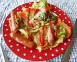 ポテトさくさく、ピザ風卵焼き作り方7写真