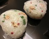 パセリと胡桃とＰペッパーの塩にぎり。作り方4写真