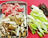 牛肉ときのこの中華あんかけ焼きそば作り方1写真