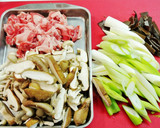 牛肉ときのこの中華あんかけ焼きそば作り方1写真