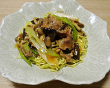 牛肉ときのこの中華あんかけ焼きそば作り方8写真
