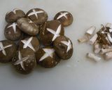 椎茸の鶏つくね肉詰め★ポン酢風味★作り方1写真