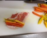 彩野菜の豚ロース肉巻き☆かぼちゃと人参版作り方2写真