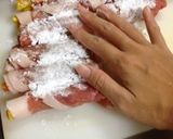 彩野菜の豚ロース肉巻き☆かぼちゃと人参版作り方3写真