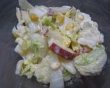 白菜漬とりんごとコーンのサラダ作り方5写真
