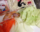 ☆子供好みの味!グルメのたれ焼きうどん☆作り方1写真