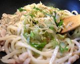 塩麹豚＆炒めネギの絶品アレンジ焼きうどん作り方6写真