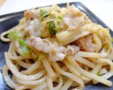 塩麹豚＆炒めネギの絶品アレンジ焼きうどん作り方7写真