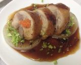 鶏ももロール照り焼きと大根ステーキ作り方10写真