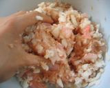 ぷりぷりエビと鶏ひき肉のシューマイ作り方3写真